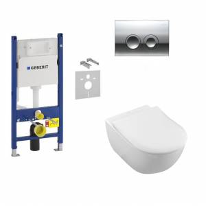 Комплект унитаз Villeroy&Boch SUBWAY 2.0 и инсталляция Geberit 